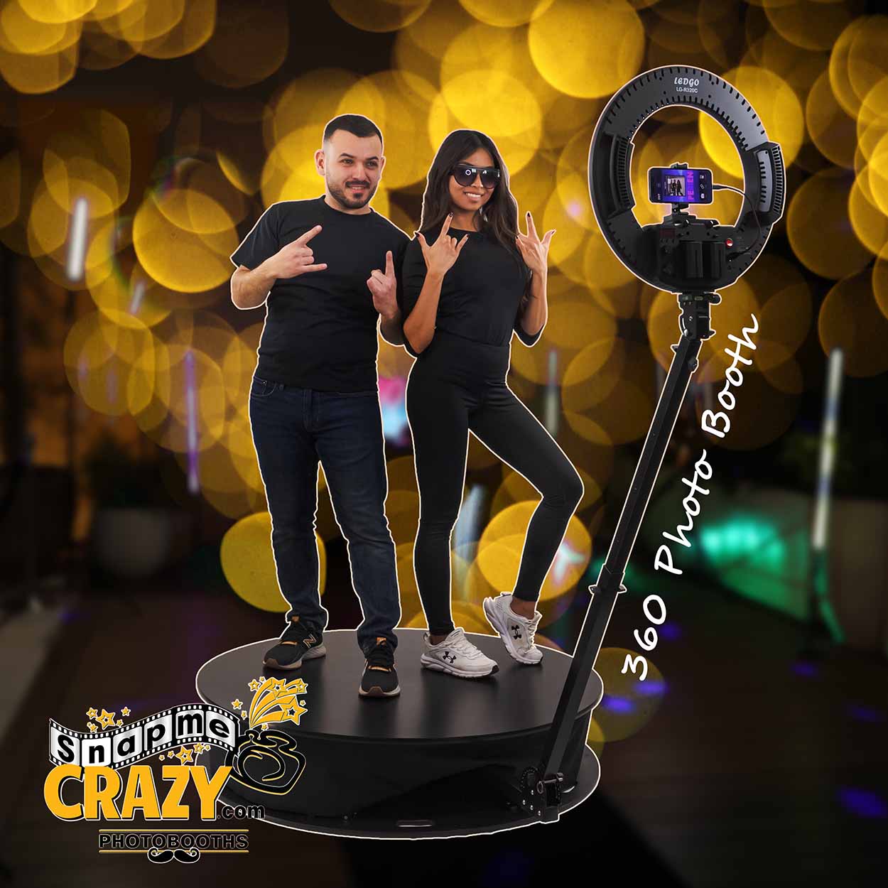 Our 360 photo booth powered by Snap Me Crazy Photo Booths in Edmond, Oklahoma.